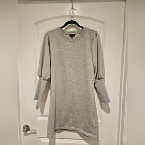 J. Crew OriginalCotton Terry Puff- Sleeve Crewneck Sweater Dress # 162-2